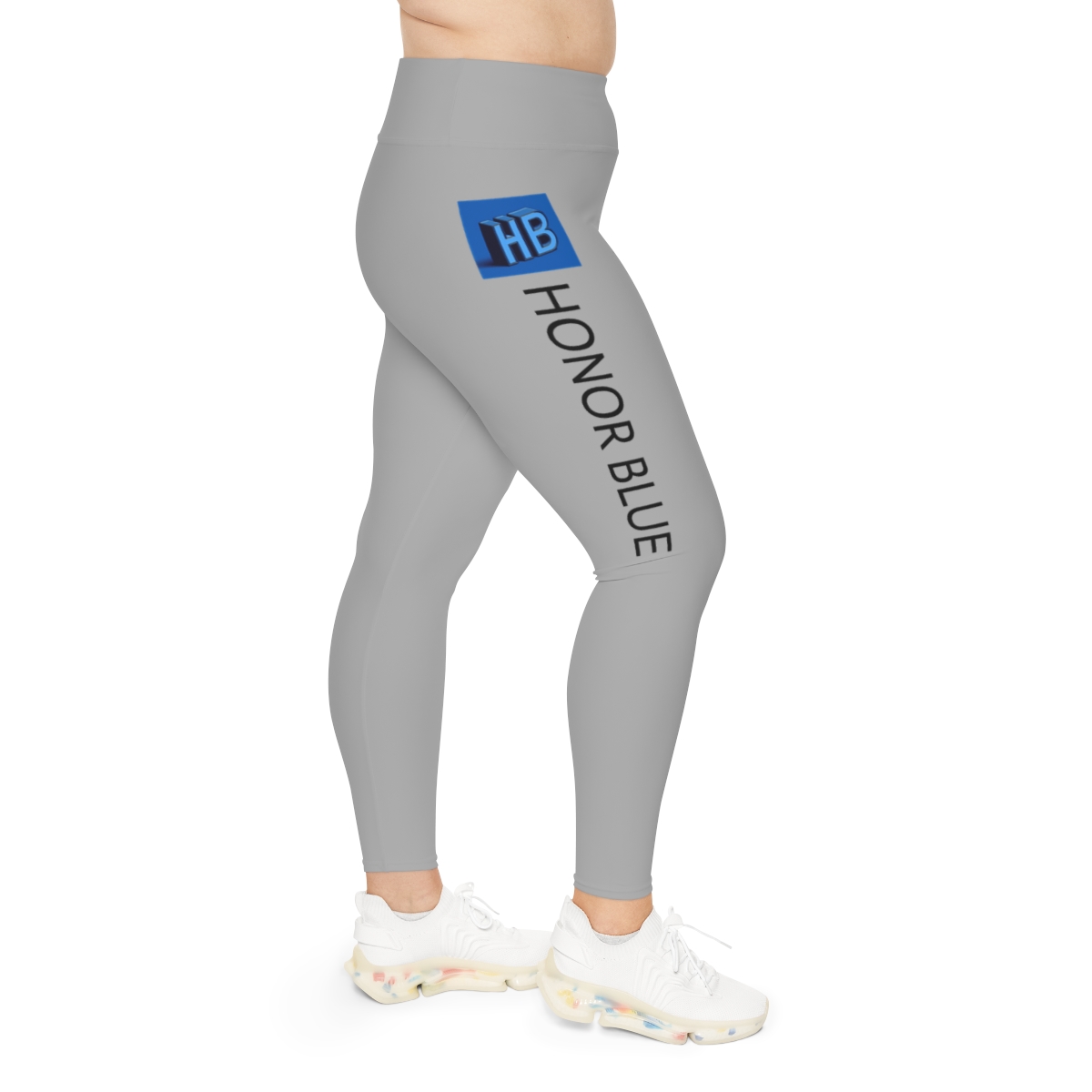 Plus Size Honor Blue Leggings for Comfort and Style - Image 6