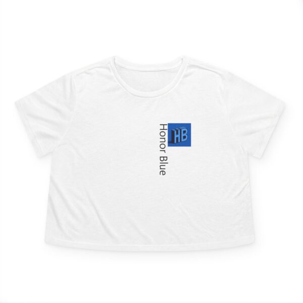 Honor Blue Women's Flowy Cropped Tee - Stylish & Comfortable Casual Wear