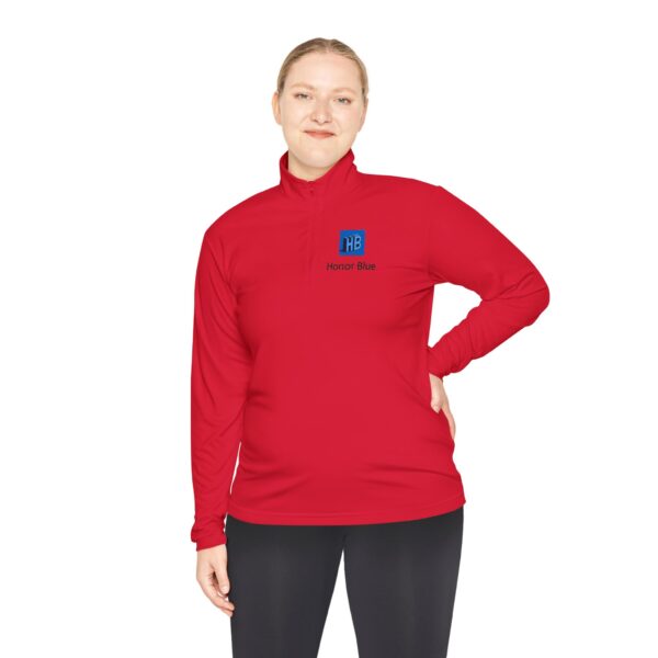 Unisex Quarter-Zip Pullover - Honor Blue Logo Activewear - Image 31