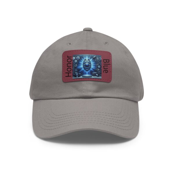 Honor Blue Leather Patch Dad Hat - Casual Style for Everyday Wear - Image 17