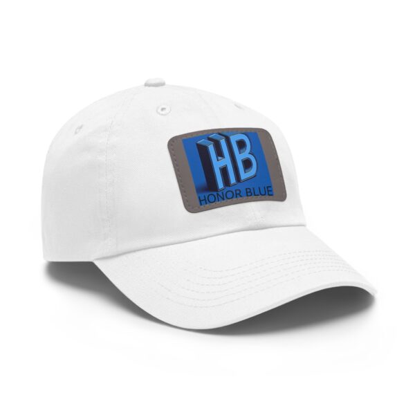 Honor Blue Leather Patch Dad Hat - Stylish Cap for Every Occasion - Image 42