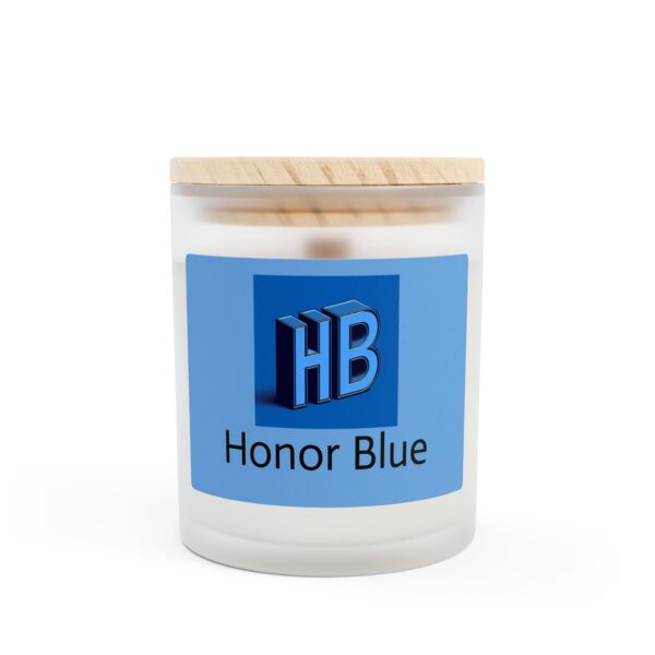 Honor Blue Frosted Glass Candle | 11oz Aromatherapy Candle for Home Decor & Gifting - Image 25