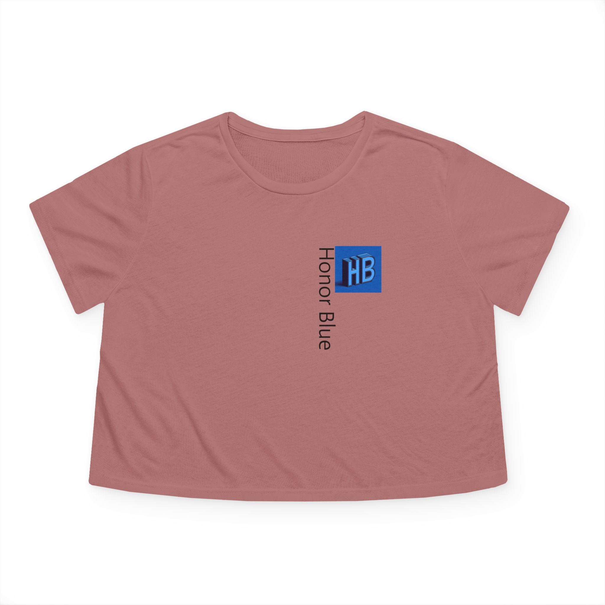 Honor Blue Women's Flowy Cropped Tee - Stylish & Comfortable Casual Wear - Image 5