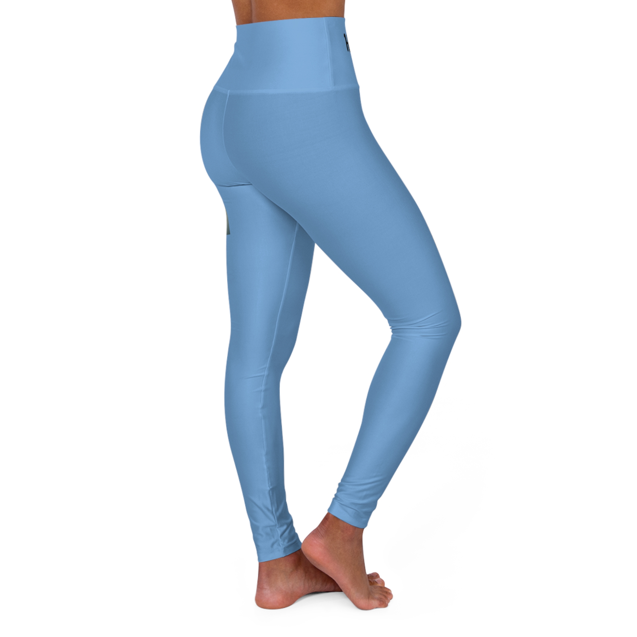 Honor Blue High Waisted Yoga Leggings - Stylish and Comfortable Activewear - Image 4