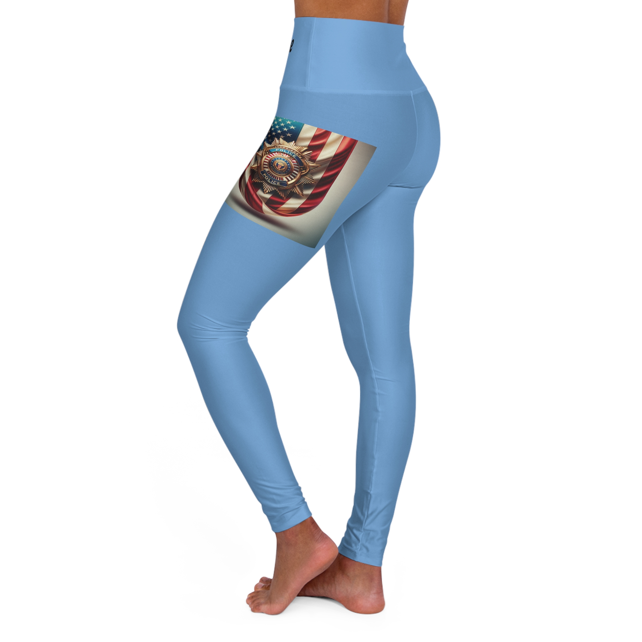 Honor Blue High Waisted Yoga Leggings - Stylish and Comfortable Activewear - Image 3