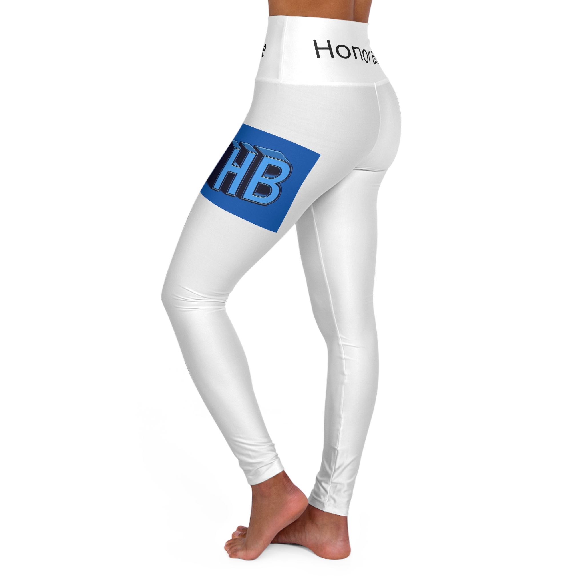 Honor Blue High Waisted Yoga Leggings for Comfort and Style - Image 3