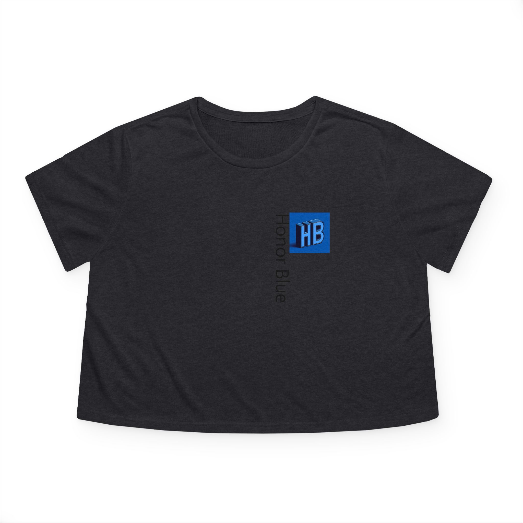Honor Blue Women's Flowy Cropped Tee - Stylish & Comfortable Casual Wear - Image 9