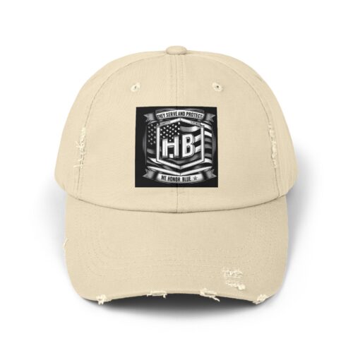 Serve and Protect Honor Blue, Unisex Distressed Cap