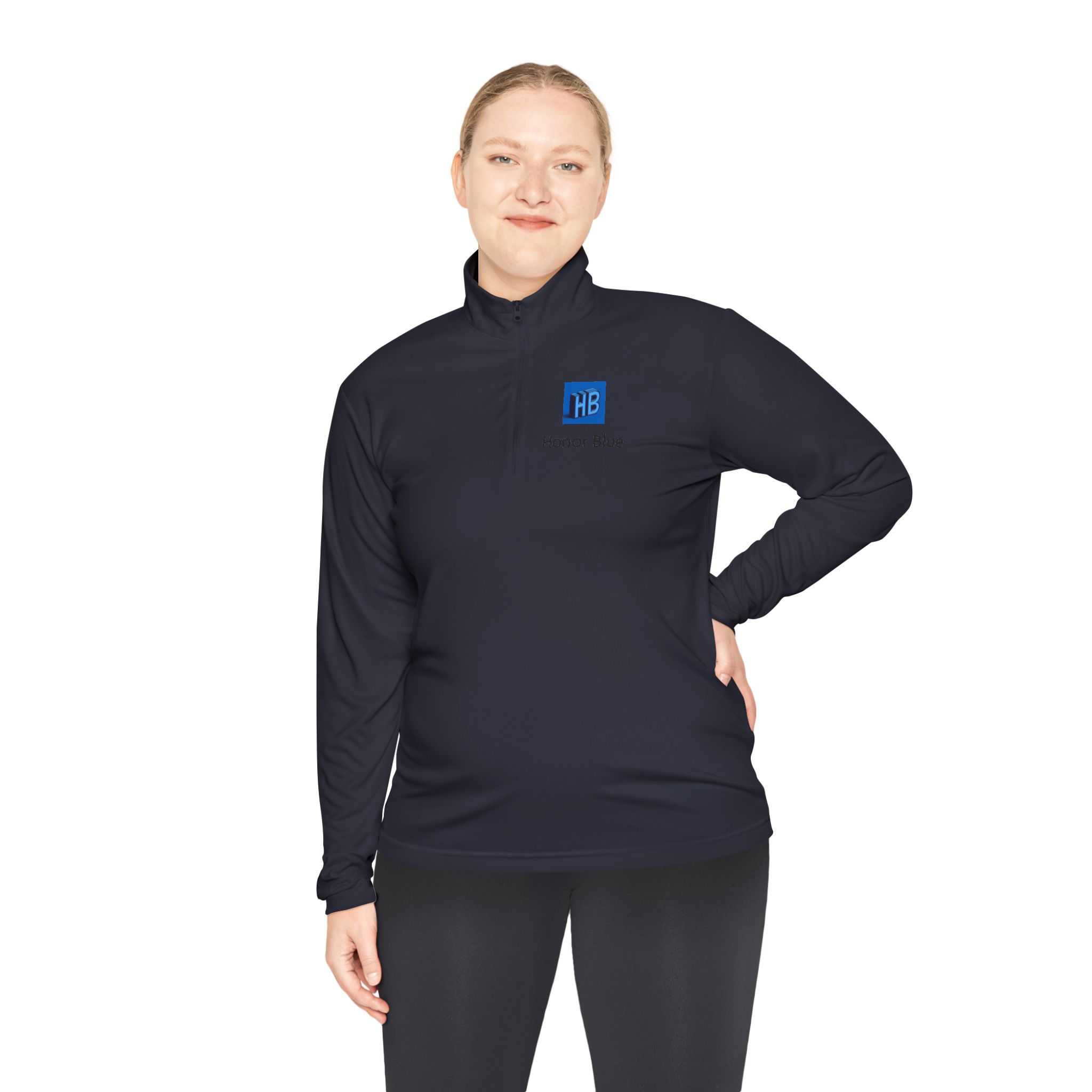 Honor Blue Quarter-Zip Pullover — Small Chest Logo - Image 27