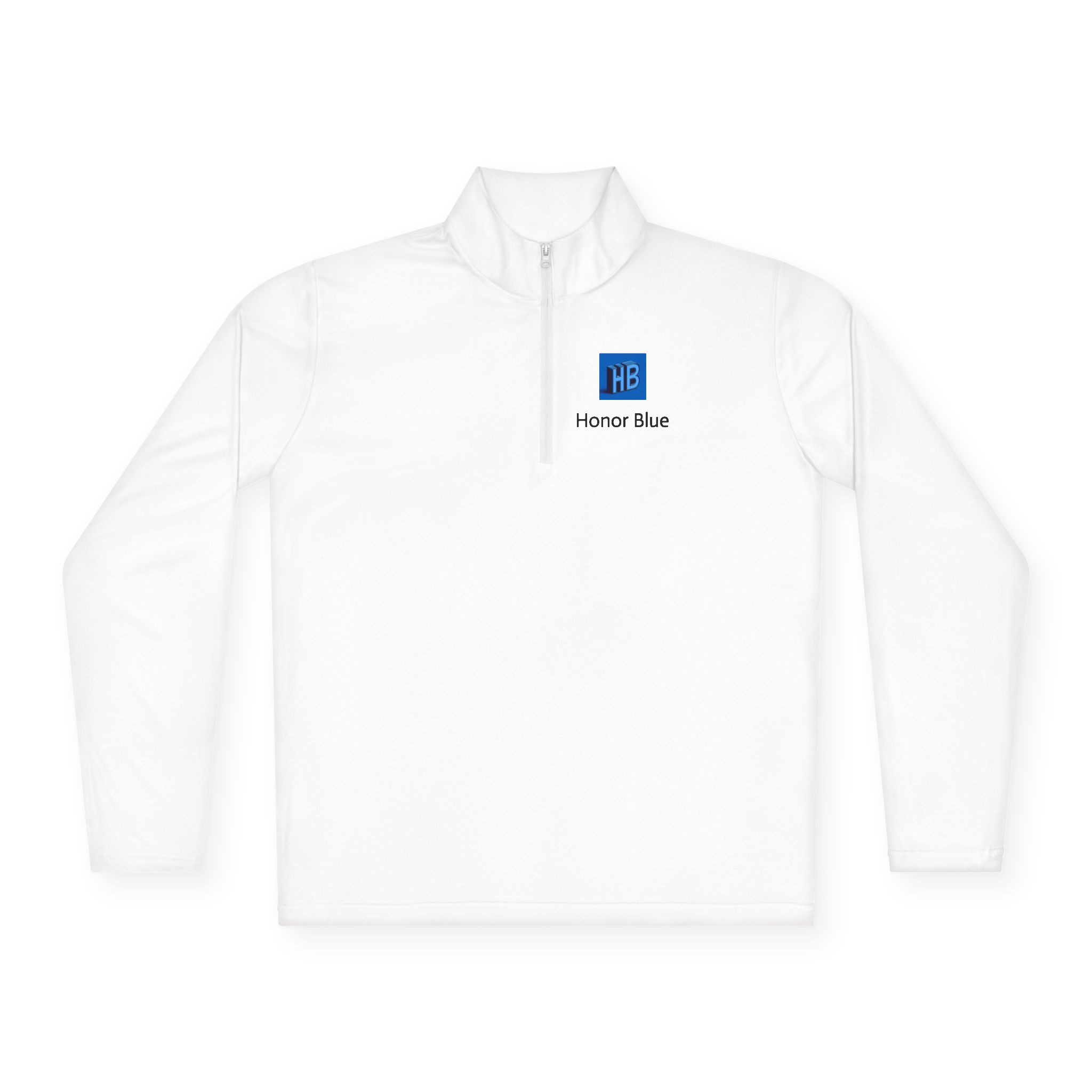 Honor Blue Quarter-Zip Pullover — Small Chest Logo - Image 2