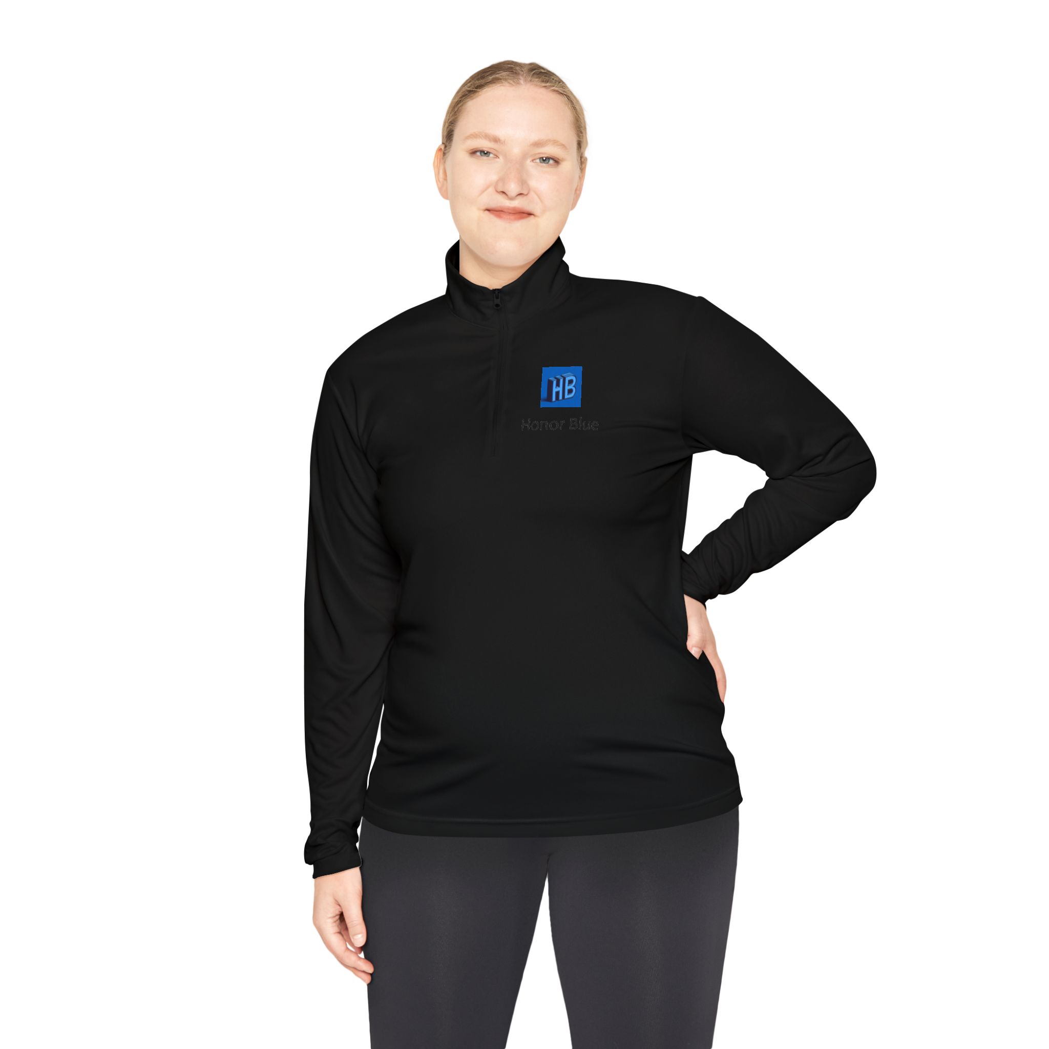 Honor Blue Quarter-Zip Pullover — Small Chest Logo - Image 15