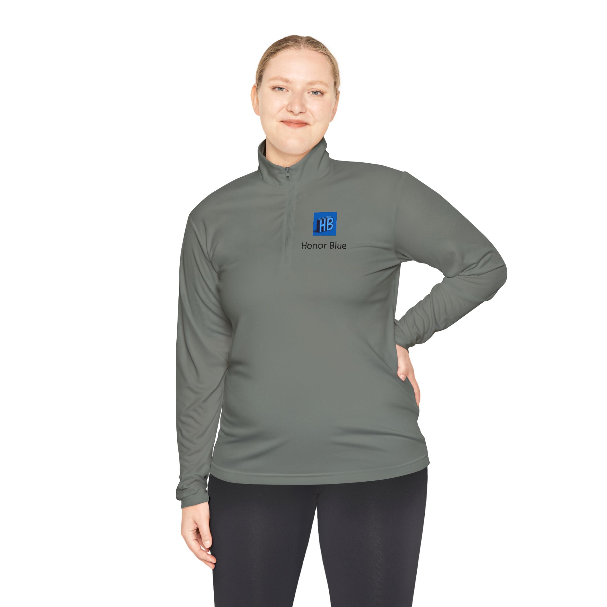 Honor Blue Quarter-Zip Pullover — Small Chest Logo - Image 19