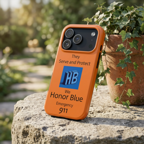 Honor Blue Tough Phone Case — 'They Serve and Protect' 911 Emergency Tribute