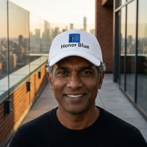 Honor Blue Low Profile Baseball Cap | Stylish Adjustable Cap, Perfect for Outdoor Activities, Casual Wear, and Gifts