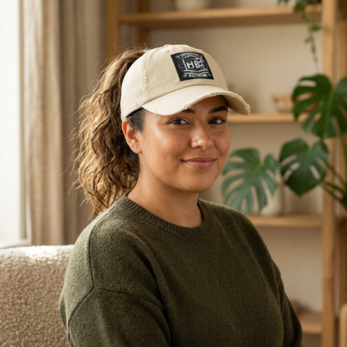 Serve and Protect Honor Blue, Unisex Distressed Cap