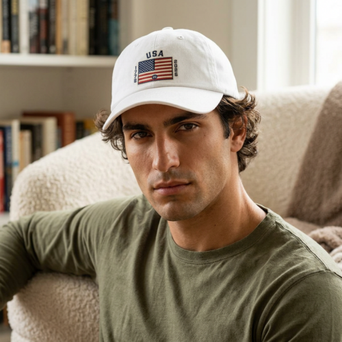 USA Flag Dad Hat — Patriotic 1776–2026 Embroidered Baseball Cap