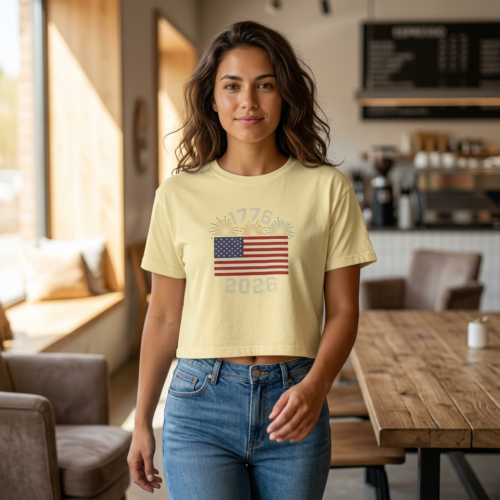Patriotic Pride Women's Boxy Tee — Classic Feminine Country & Law Support