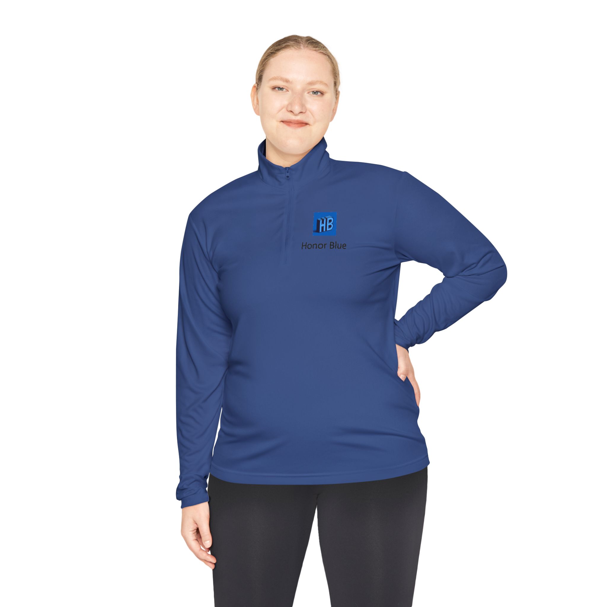 Honor Blue Quarter-Zip Pullover — Small Chest Logo - Image 23