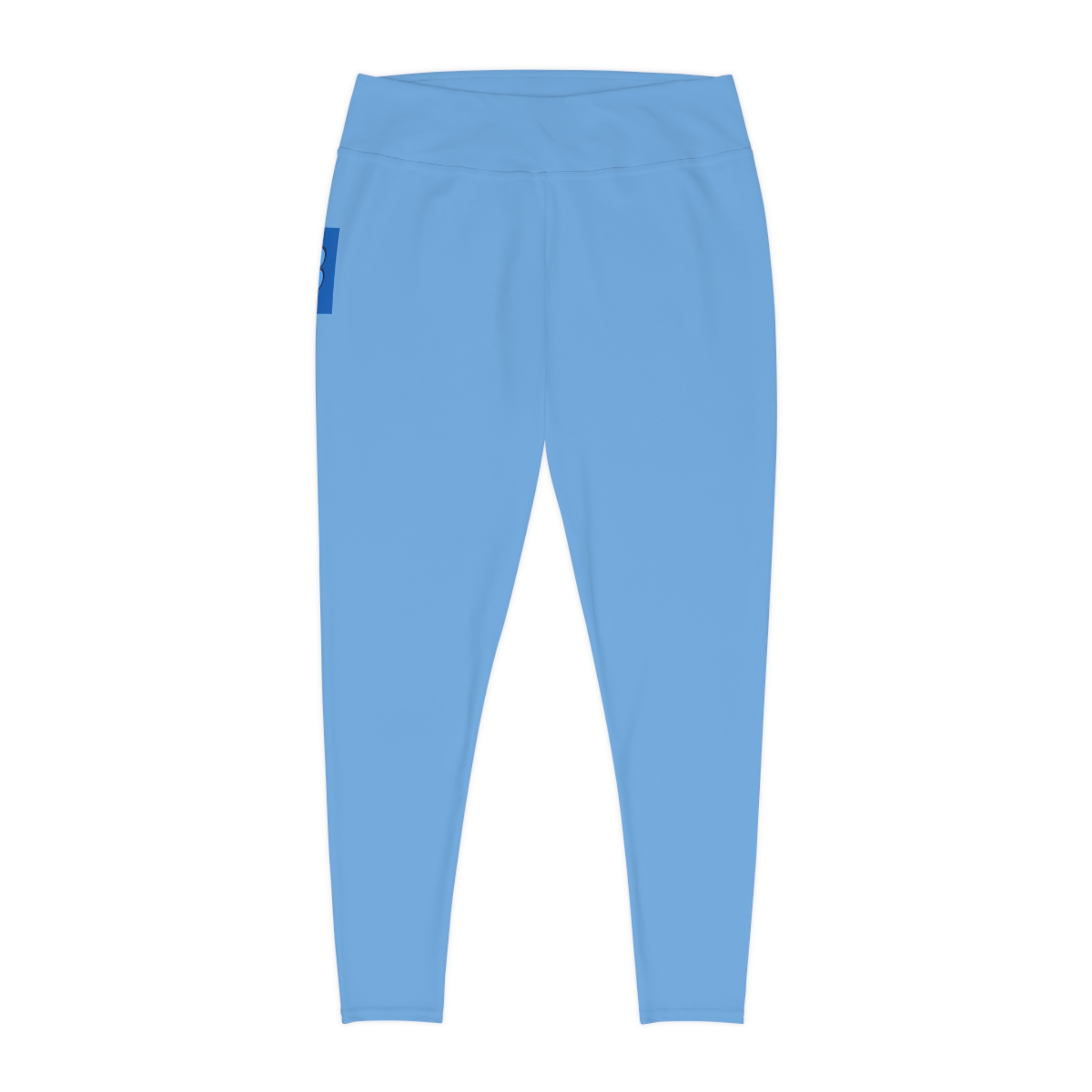 Plus Size Leggings — Honor Blue All-Over Print Athletic Leggings - Image 5