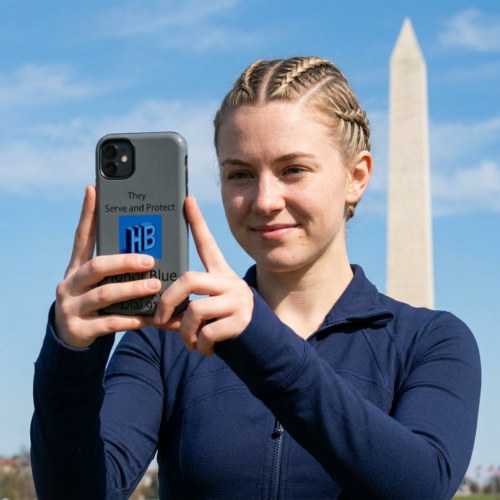 Honor Blue Tough Phone Case — 'They Serve and Protect' Emergency Dial 911