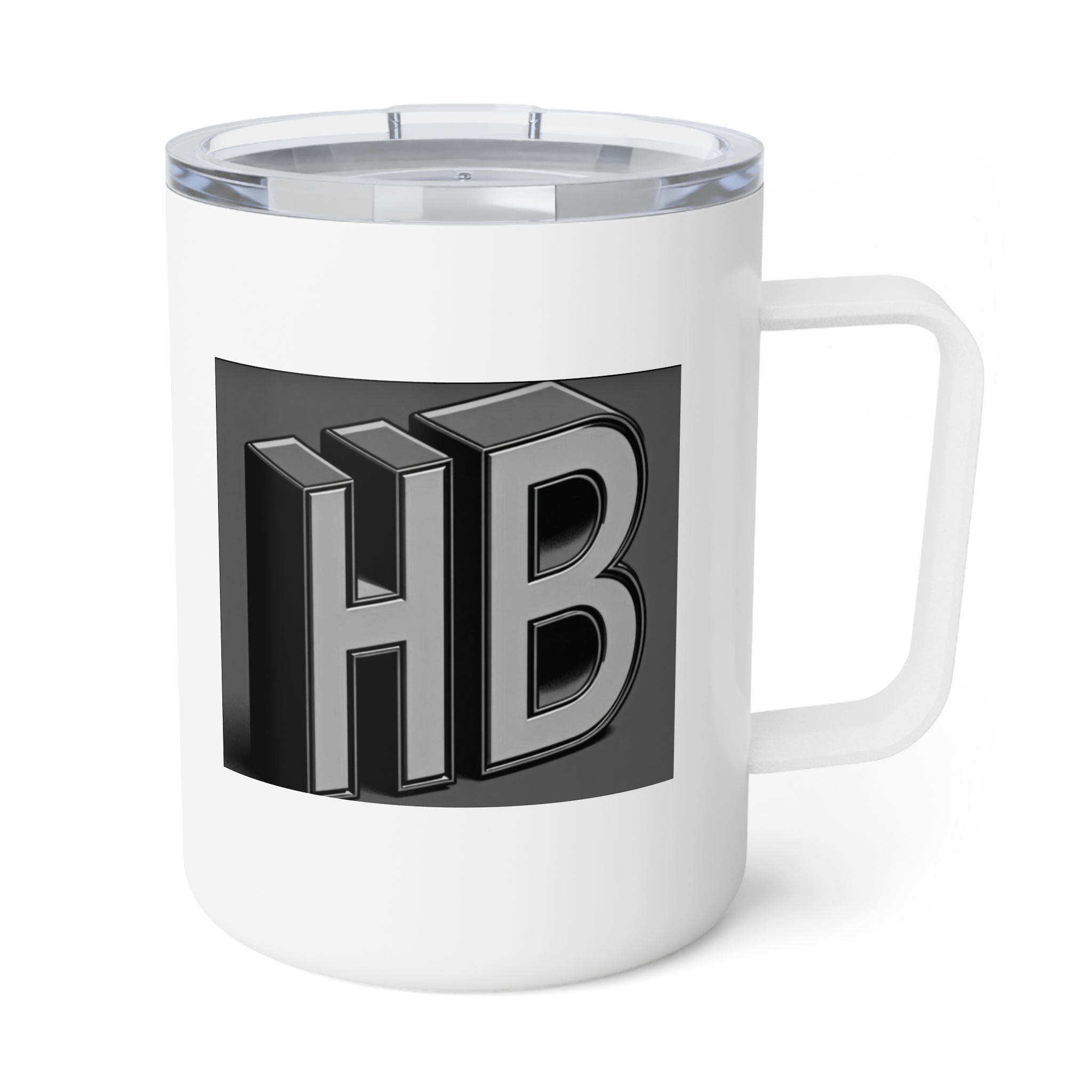 10oz Insulated Coffee Mug with Vintage Letterpress Block Design - Image 4